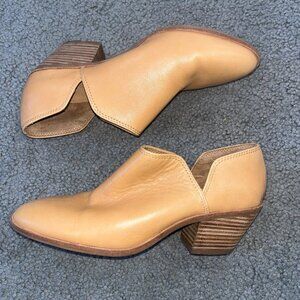 MADEWELL THE GLORIA LEATHER SHOE BOOT BOOTIE IN DESERT CAMEL - EUC - SIZE 7